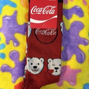 NWT COCA COLA CREW SOCKS ONE SIZE
